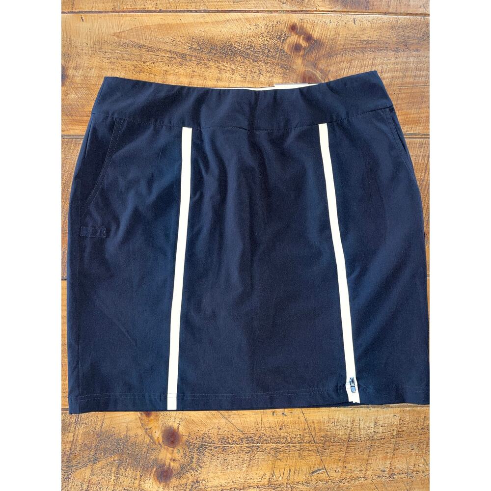 NWT Womens Black Zenergy Golf by Chicos‎ Golf PIckleball Athletic Lined Skirt 1